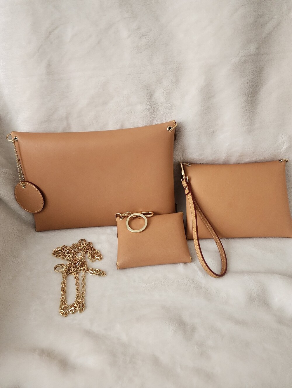 DUYP Honey Vachetta Leather - Envelope trio - Clutch Set - Picture 2 of 2